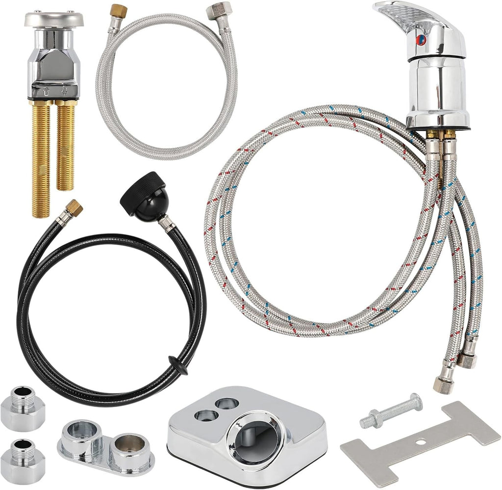 Salon Shampoo Bowl Faucet Vacuum Breaker Kit with Hose & Sprayer