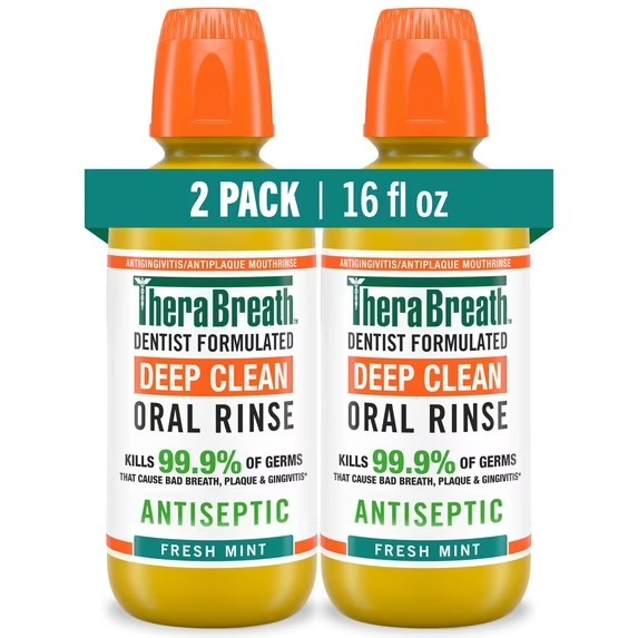 Alcohol-Free Fresh Mint Mouthwash - Deep Clean & Germ Killer, 16 fl oz