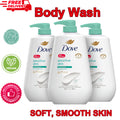 Dove Sensitive Skin Body Wash Set - Hypoallergenic & Paraben-Free, 3 x 30.6 fl oz
