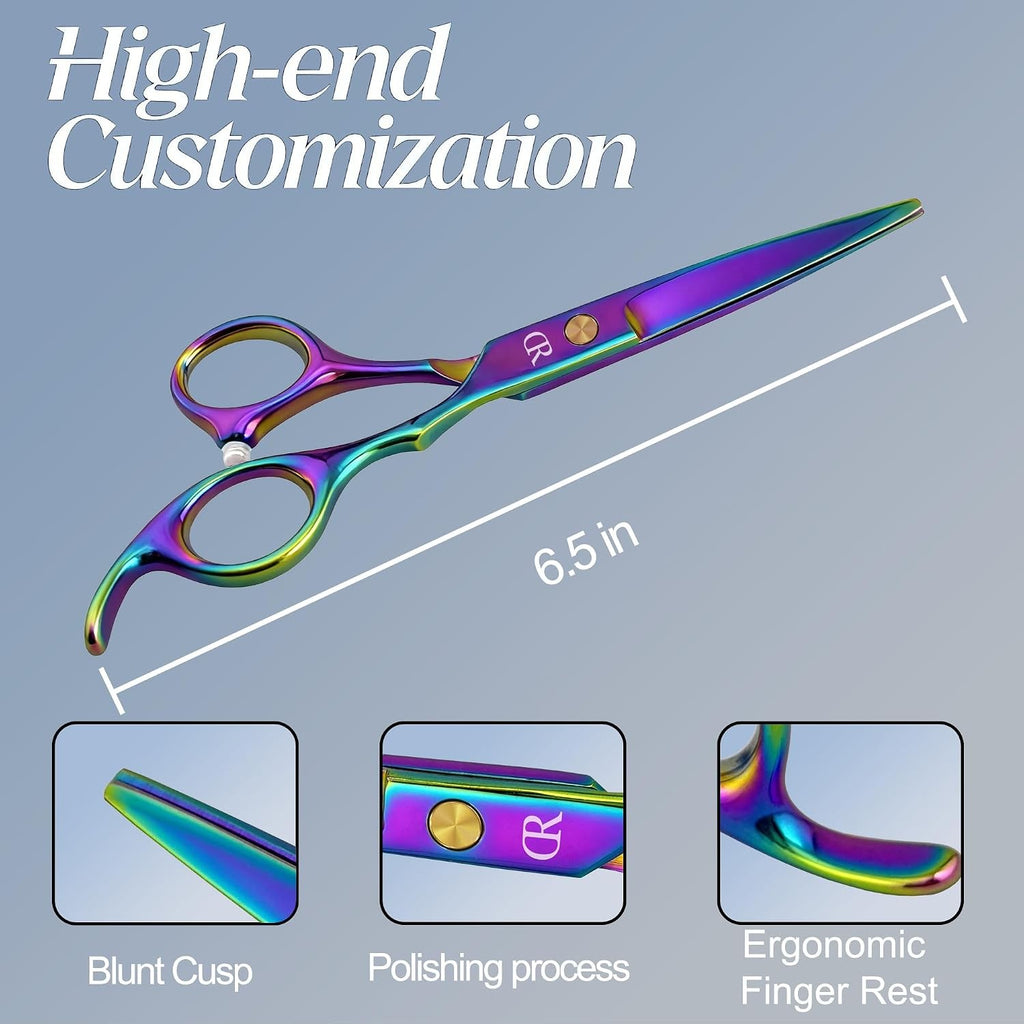 6.5 Inch Professional Hair Cutting Scissors Sharp Blades for Hairdresser