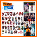Halloween Temporary Tattoos 36 Sheets Large Realistic Designs for Kids & Adults