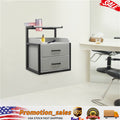 Wall-Mount Salon Station Cabinet with 2 Drawers for Barber & Spa