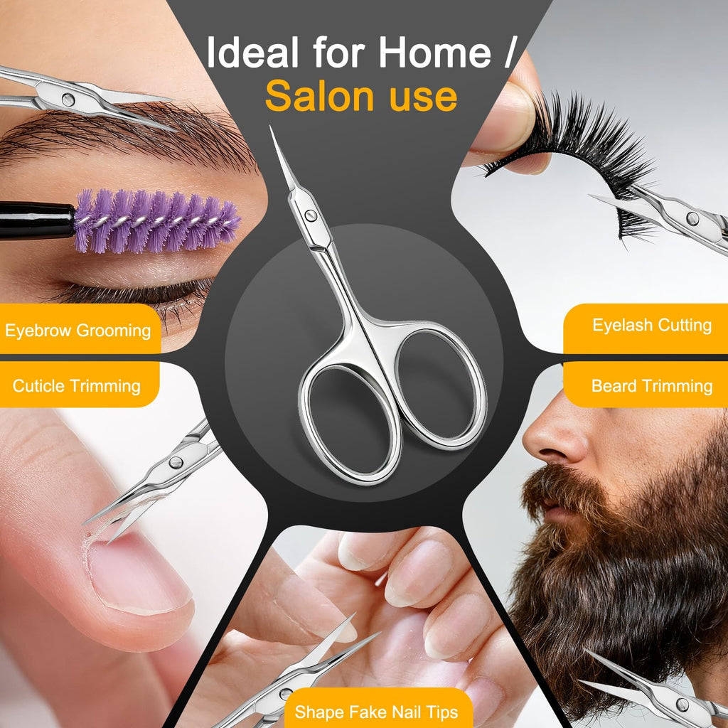 Cuticle Scissors - Curved Tip Nail Grooming Tool for Manicure Pedicure