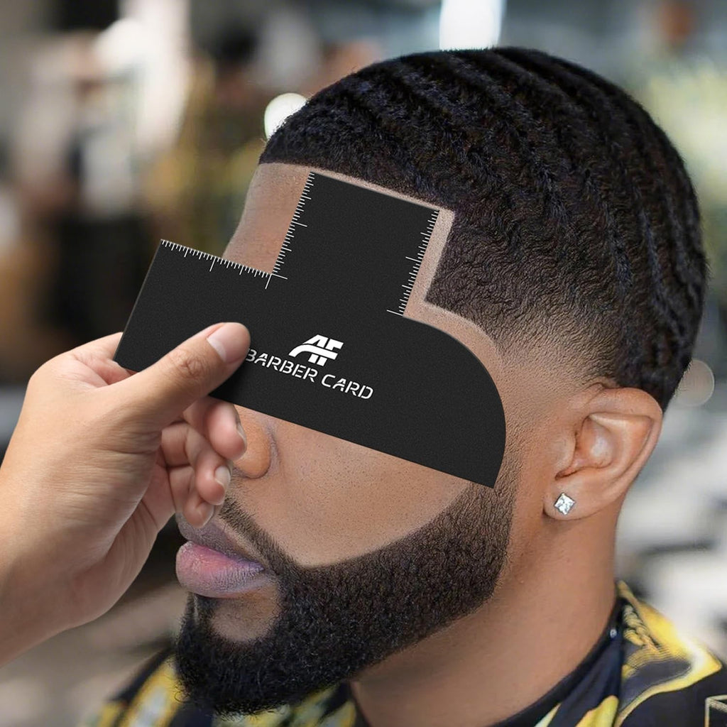 Multi-Function Hair Fiber Liner Tool with Measurement Indicators for Barbers