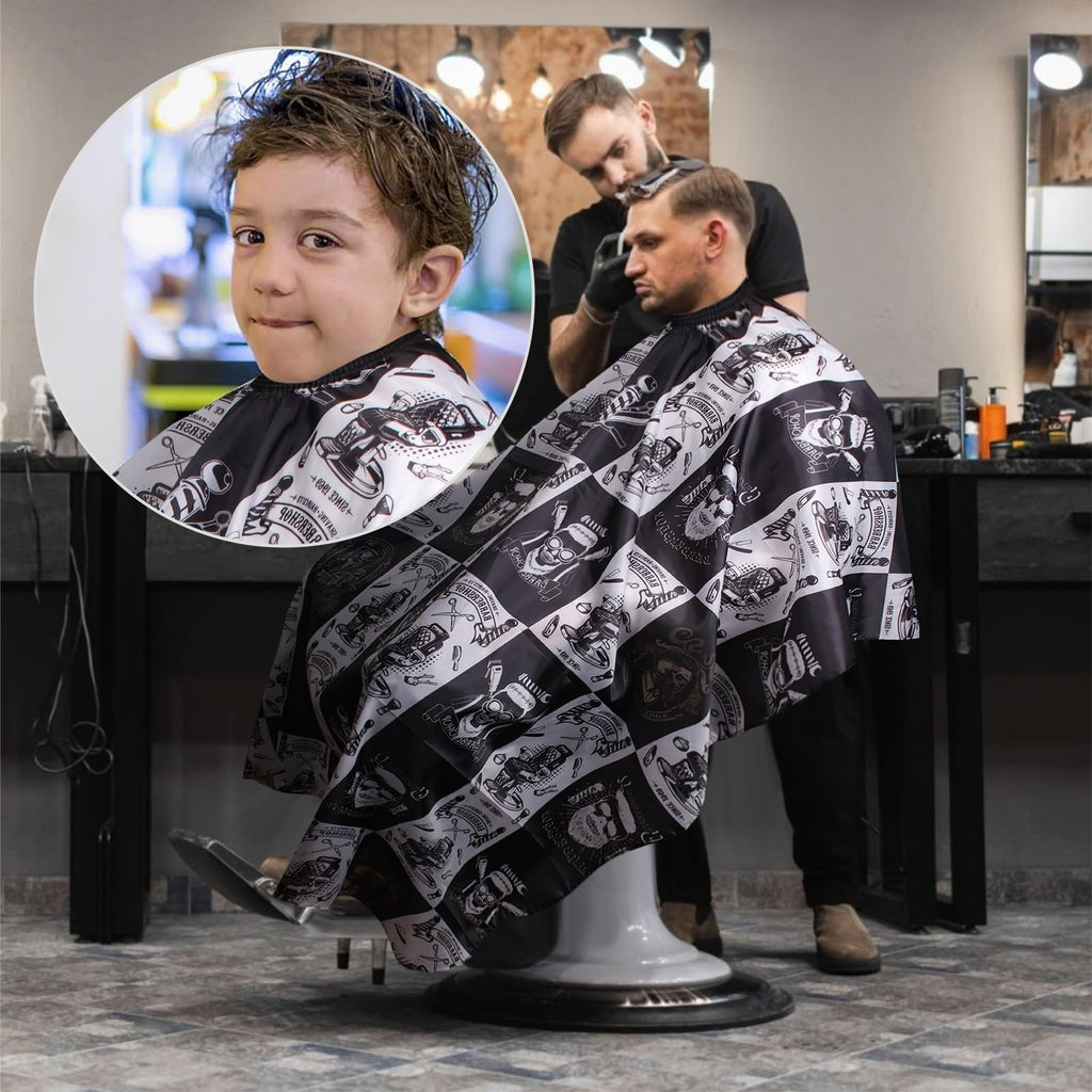 Waterproof Hair Cutting Cape with Neck Strip & Barber Accessories Set