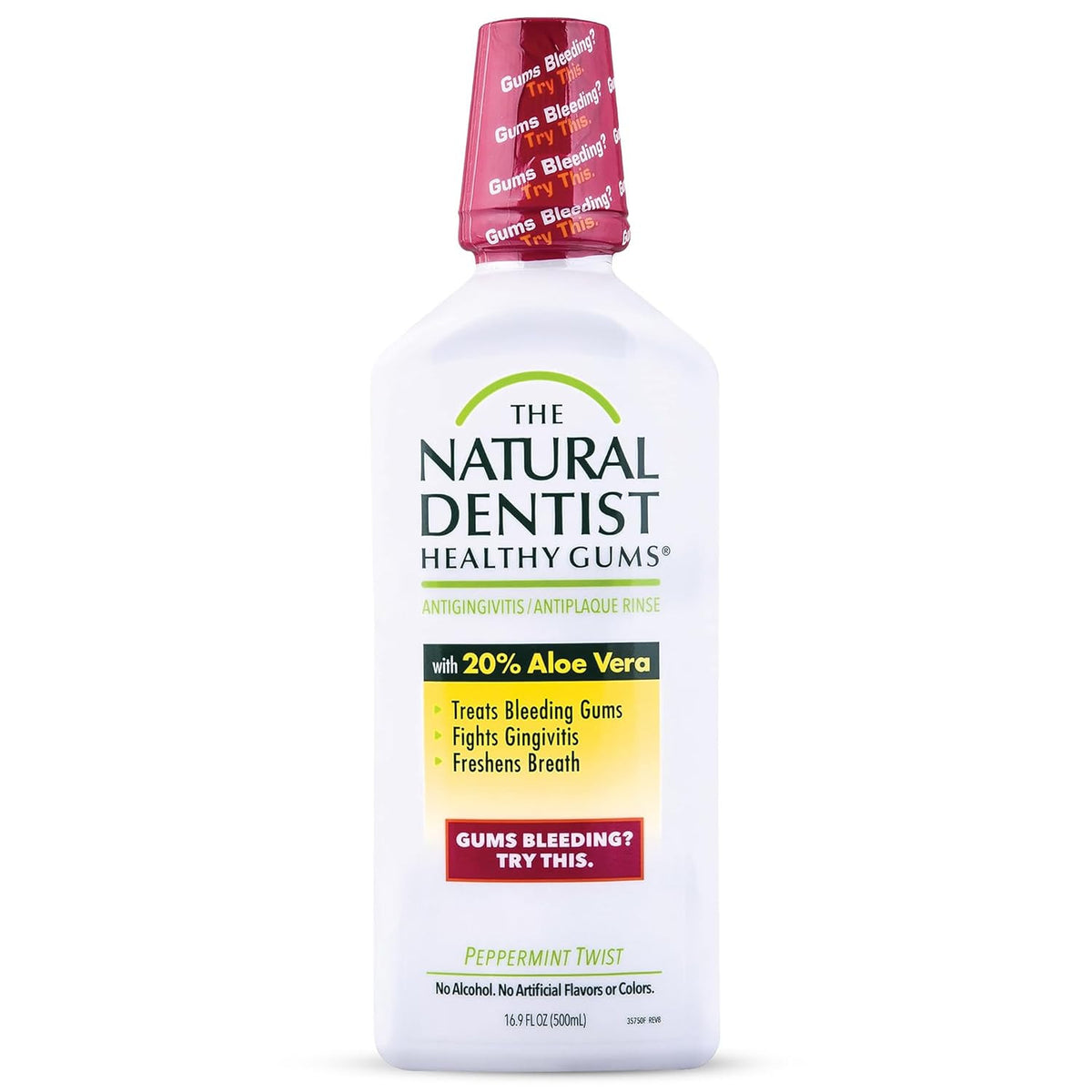 Natural Dentist Antigingivitis Mouthwash Peppermint Twist 16.9 fl oz