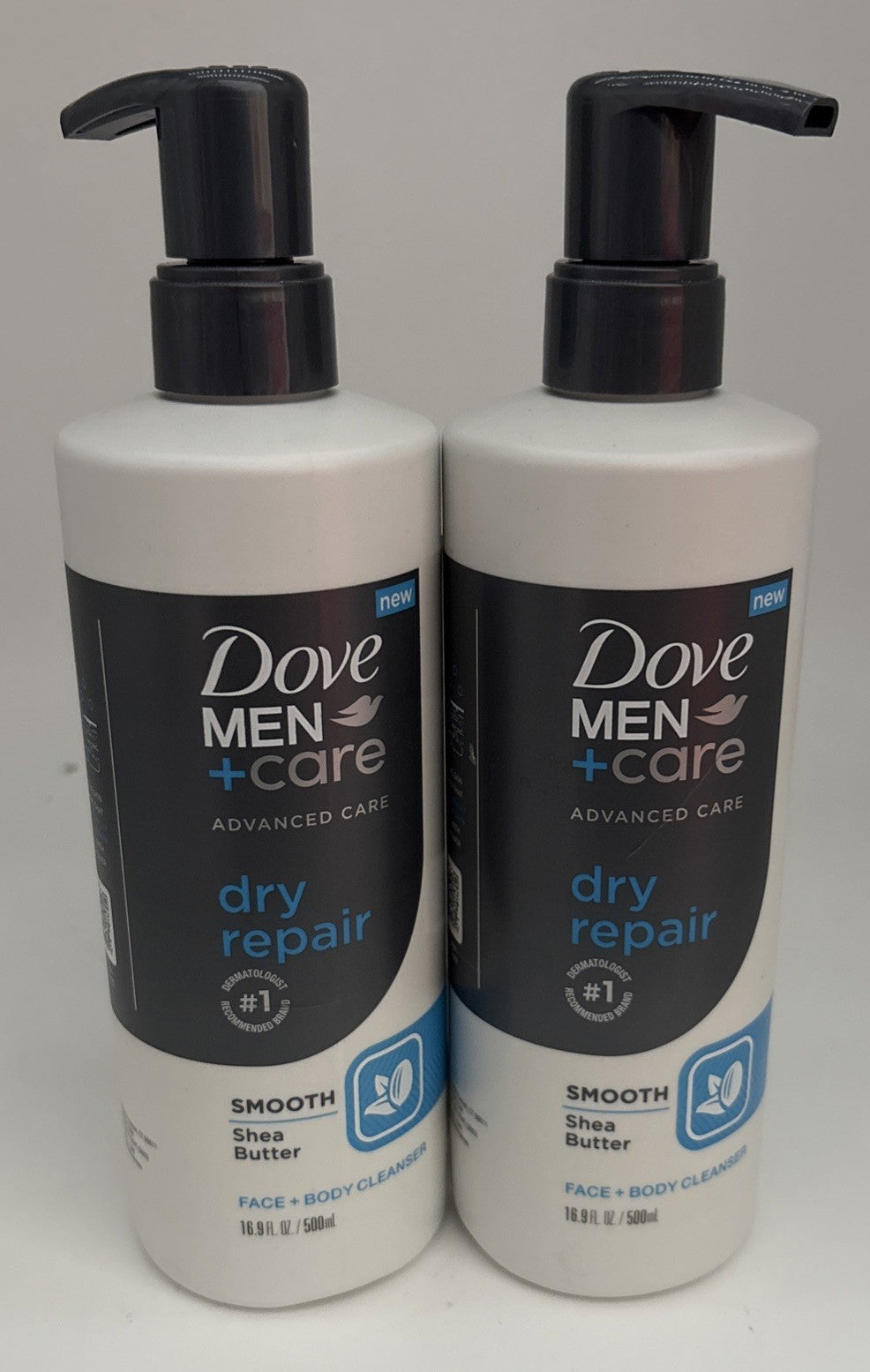 Dove Men+ Advanced Care Dry Repair Face & Body Cleanser with Shea Butter – Pack of 2
