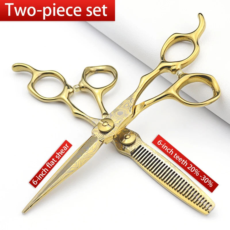Professional 6-Inch Hair Scissors Set for Salon & Home Haircutting
