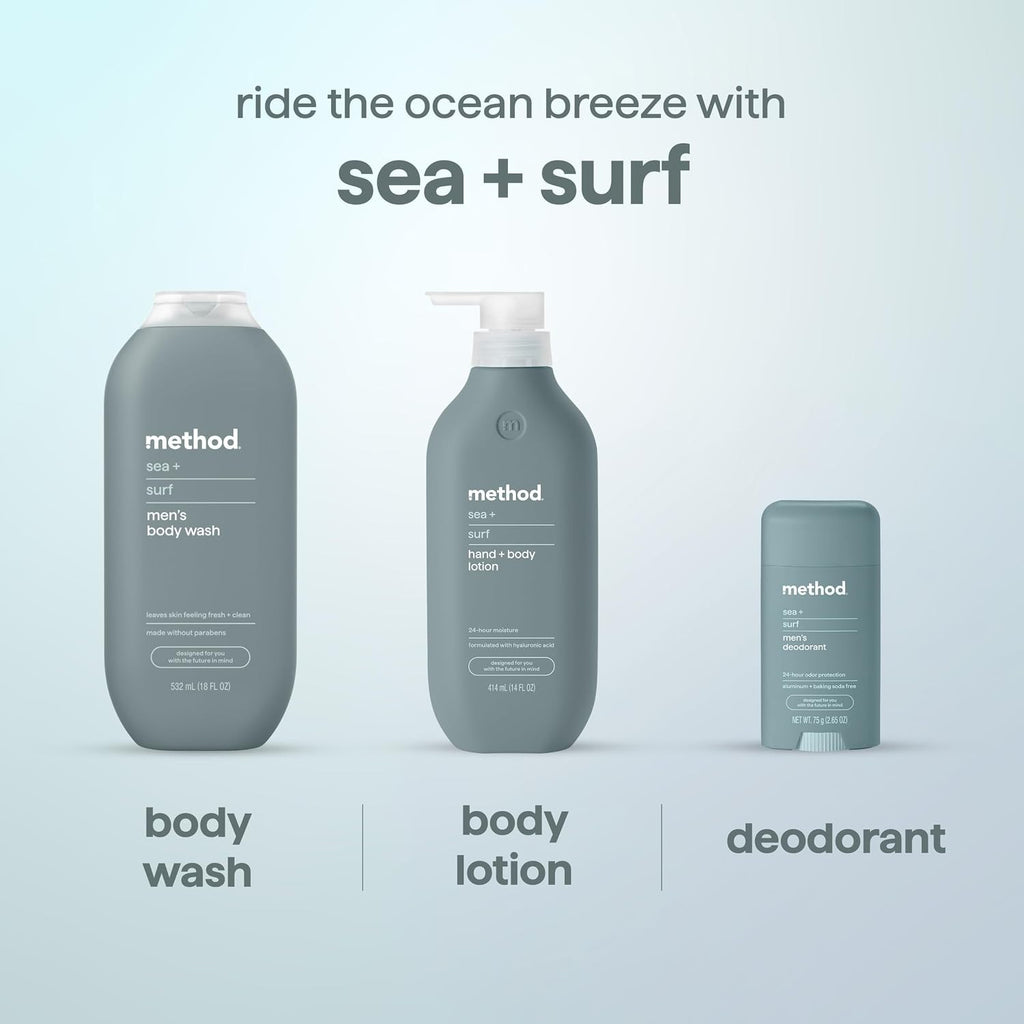 Men's Body Wash 18oz - Sea + Surf Scent, Gentle & Moisturizing