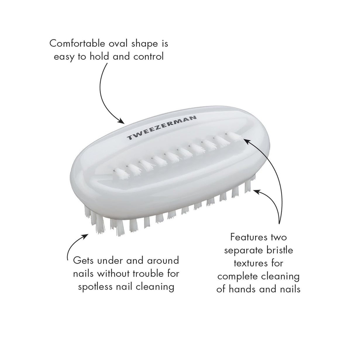 Dual Surface Nail Brush for Manicure and Nail Cleaning - Double-Sided