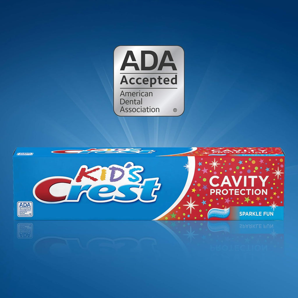 Kids Fluoride Cavity Protection Toothpaste Set - Sparkle Fun, 3-Pack, 13.8oz