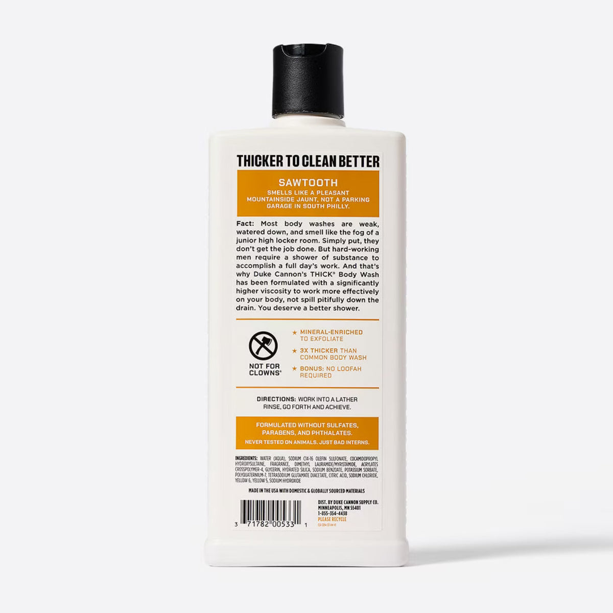Thick Men's Body Wash Sawtooth 18 Fl Oz 3-Pack - Alpine Cedarwood Scent