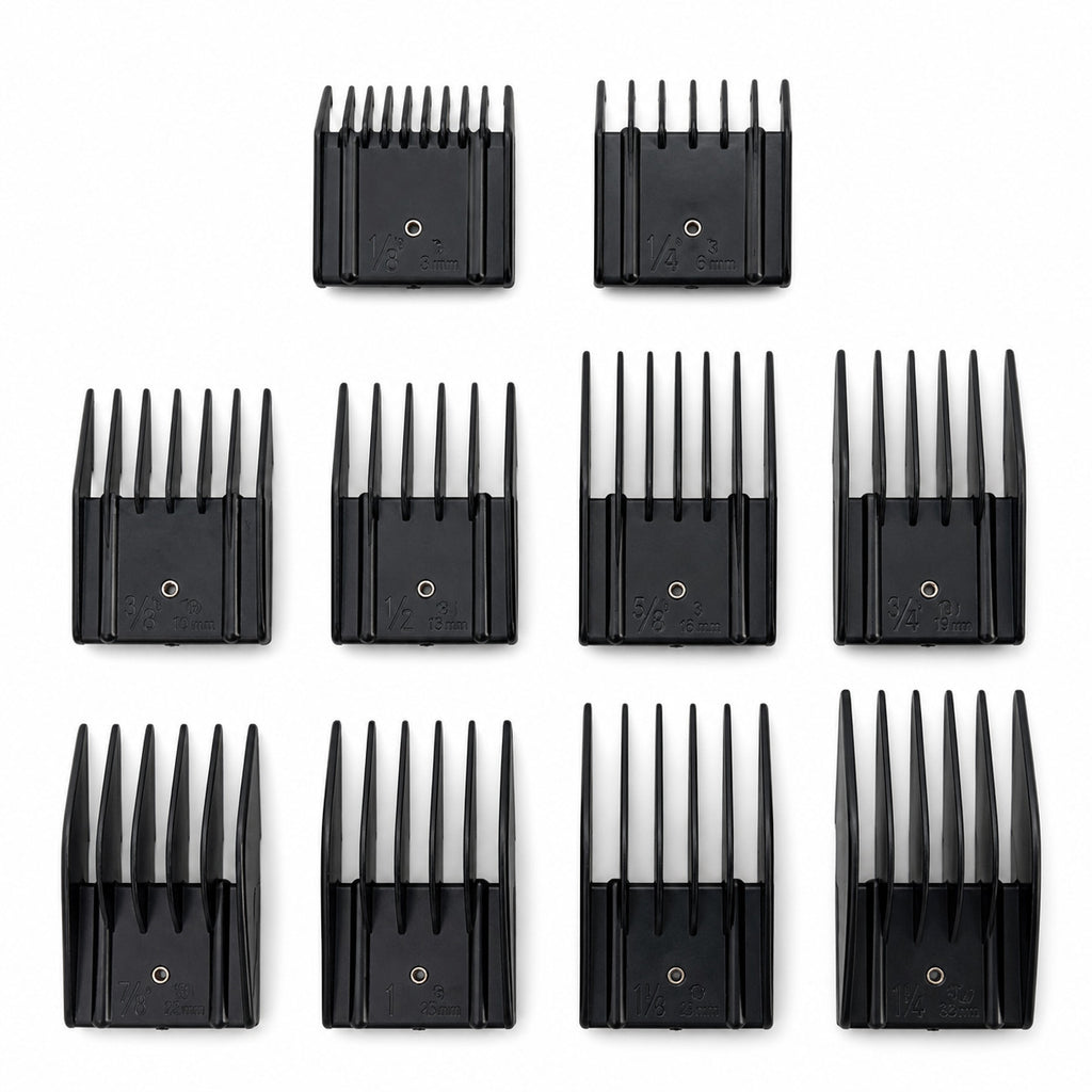 Universal Clipper Guide Comb Set for Full-Size Hair and Pet Clippers