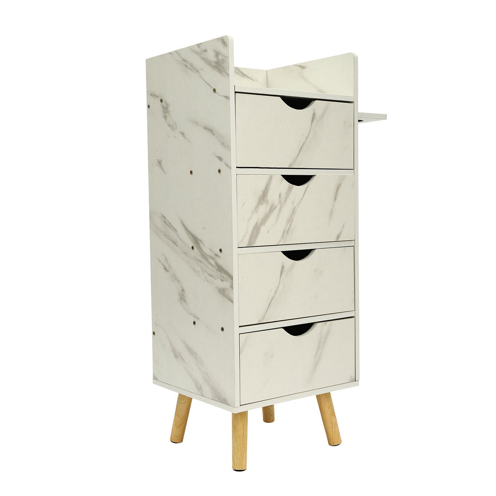 Salon Hair Styling Storage Cabinet with 4 Drawers and Hair Dryer Holders