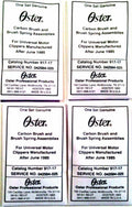 Genuine Oster Carbon Brush & Spring Assemblies for Clippers - 4 Sets