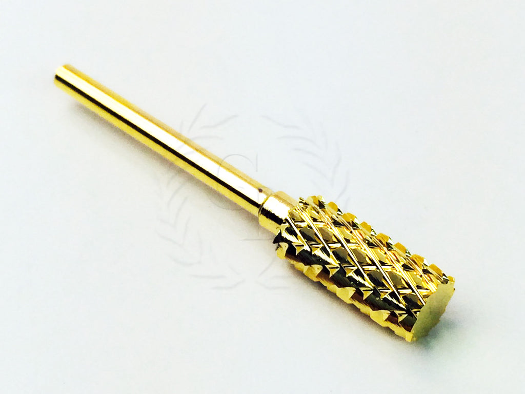Nail Drill Bit Carbide 3/32 Gold Coarse for Electric Nail File - Professional Quality