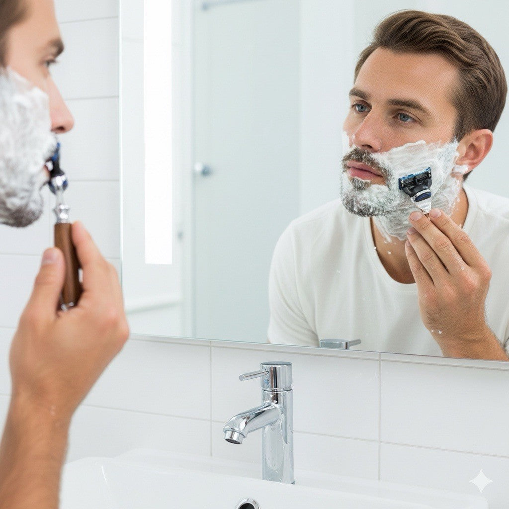 Wood Handle Safety Razor for Gillette Fusion 5 Blades - Men’s Gift