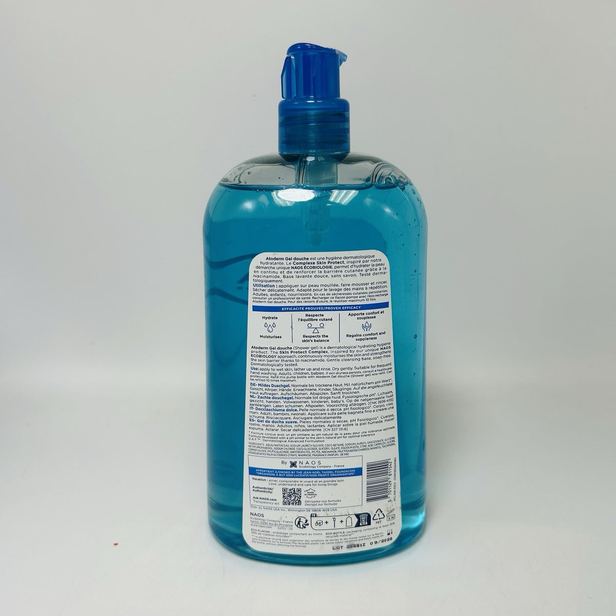 Bioderma Atoderm Hydrating Shower Gel 1L - Gentle, Moisturizing for Sensitive Skin