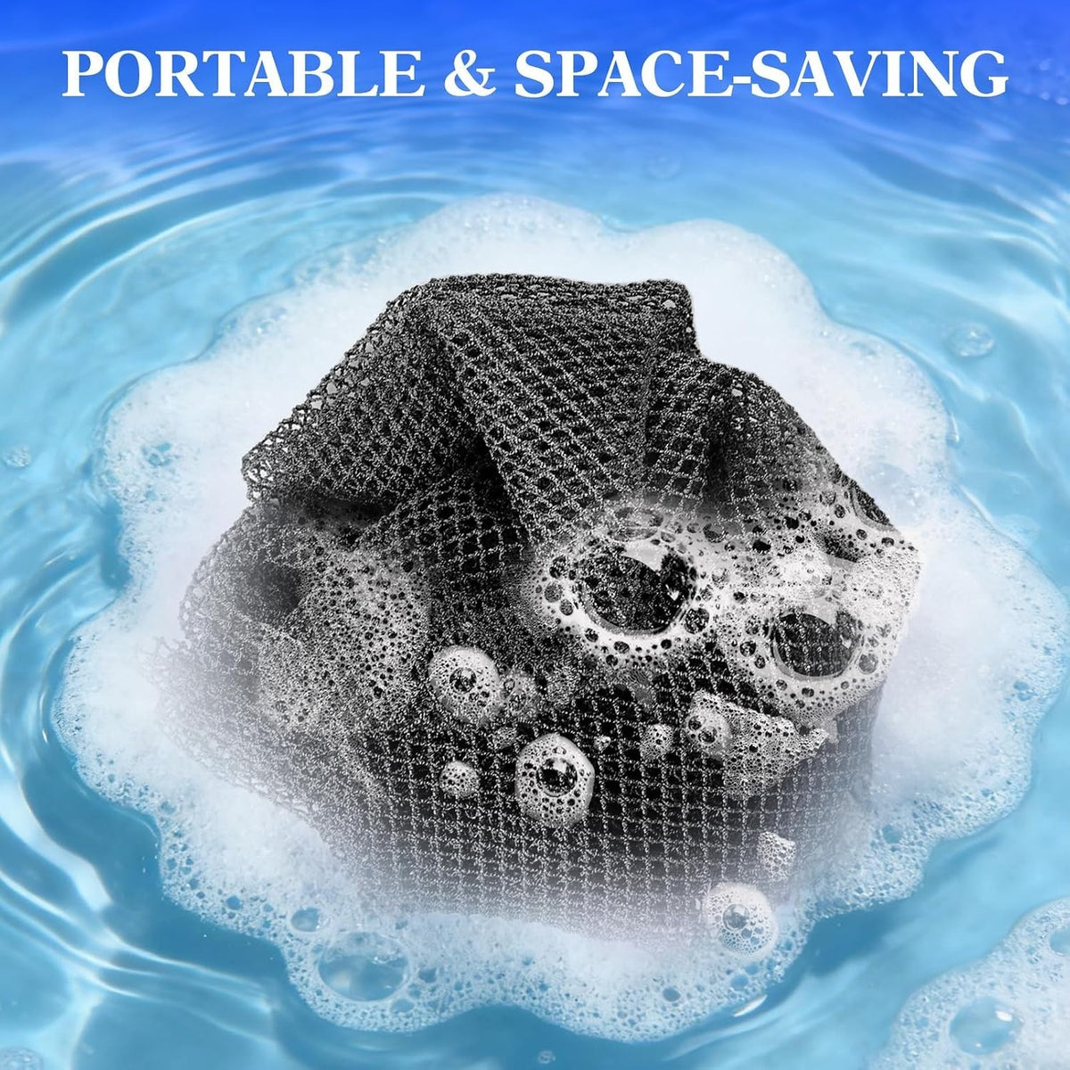 Black African Net Sponge for Exfoliation & Full-Body Shower Spa