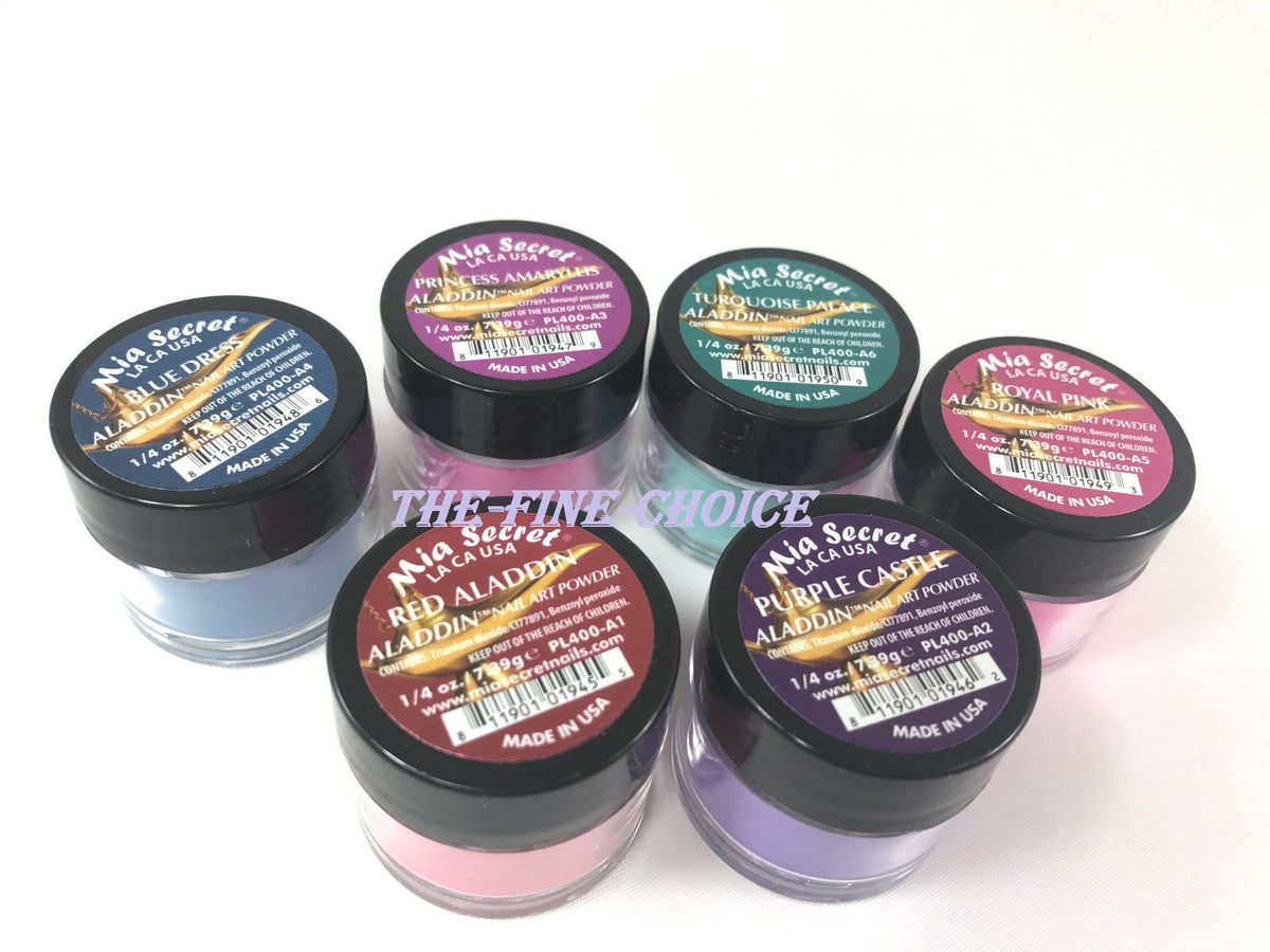Acrylic Nail Art Powder Set - 6 Colors or Single Color Options, Includes Glow in the Dark & More