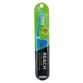 4 Pack Medium Adult Toothbrushes with Bi-Level & Angled Neck - Blue
