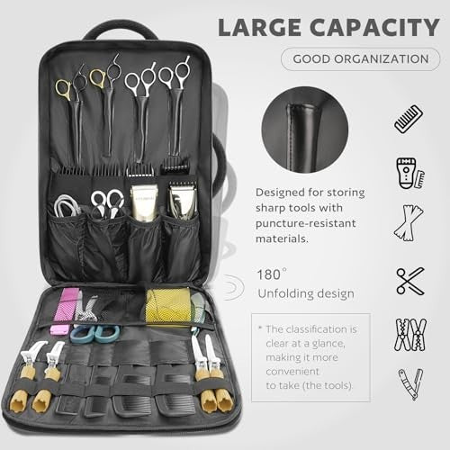Portable Hairdressing Backpack with Insulated Pocket for Salon & Travel