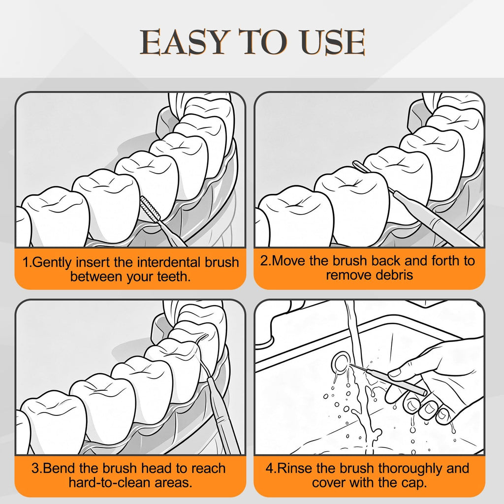 Interdental Braces Cleaning Brushes 180 Pack Soft Bristled Flossers for Oral Care