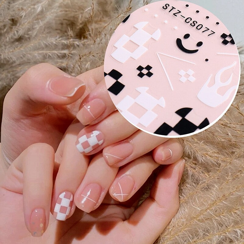 Nail Decals Stickers - Crescent Moon, Star, Heart, Flower, Leaf Designs for Nail Art