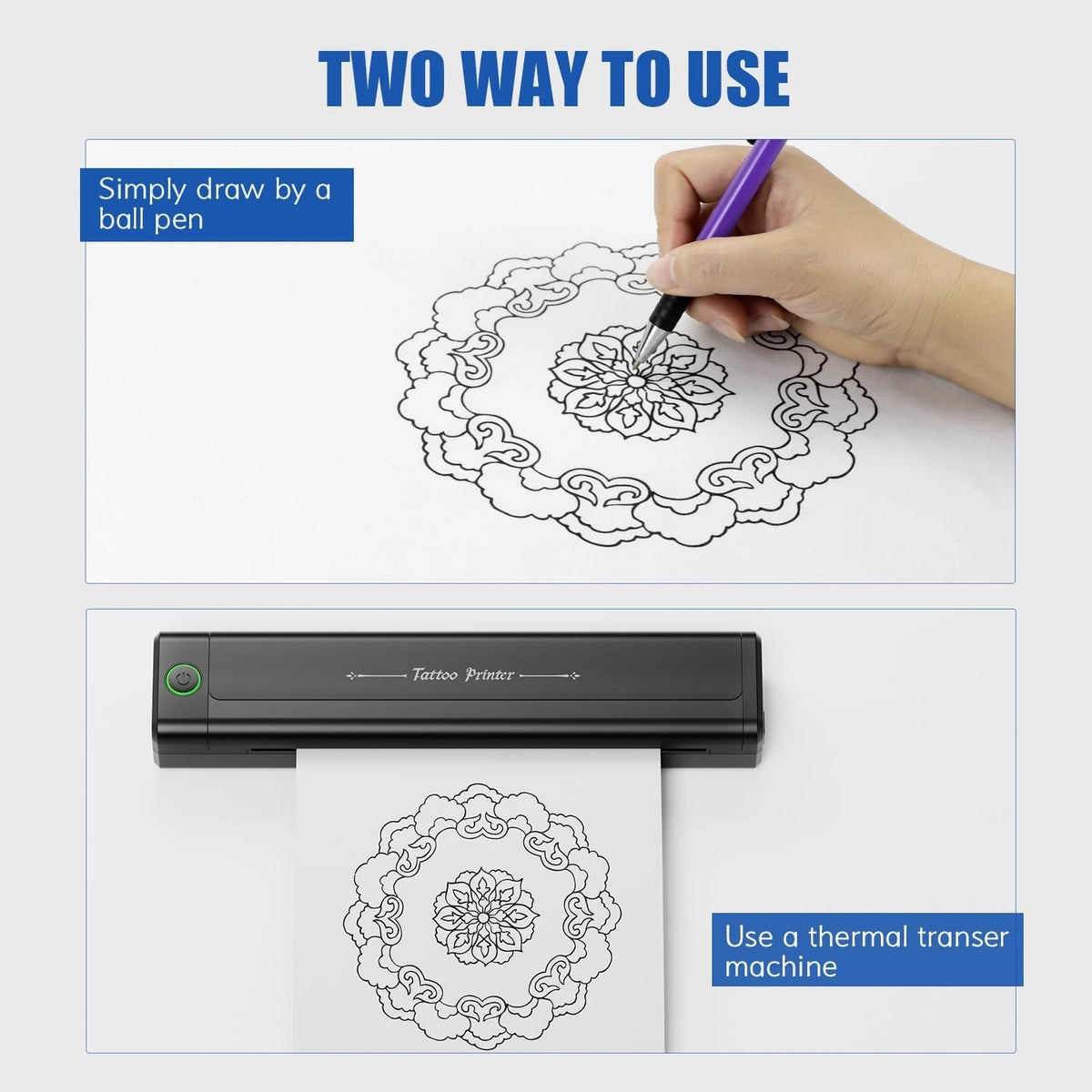 Tattoo Stencil Paper Kit – 100 A4 Sheets, 4-Layer Transfers