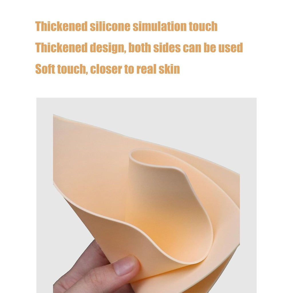 Silicone Tattoo Practice Skins 12 Pack 5.7 x 7.6 in - Double Sided