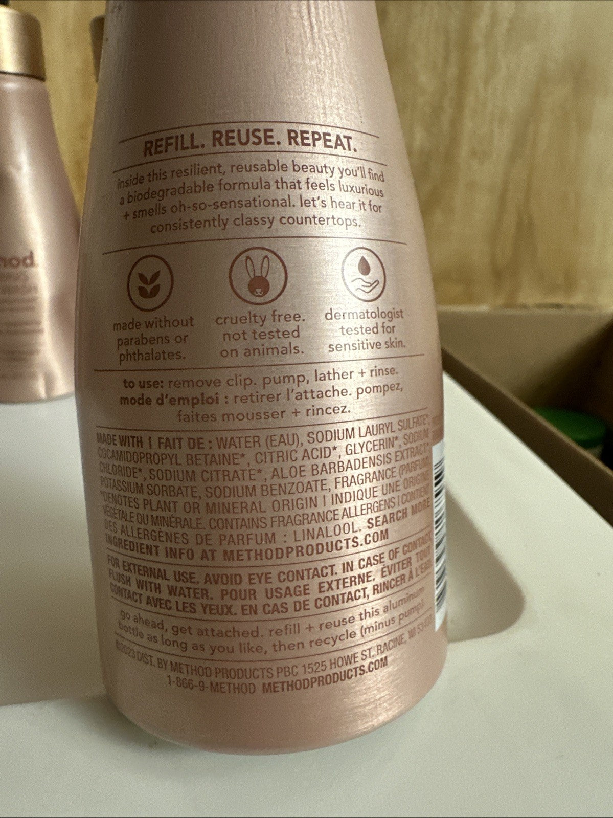 Method Hand Wash Vanilla Raspberry 12 Oz Set - Plant-Based Liquid Soap