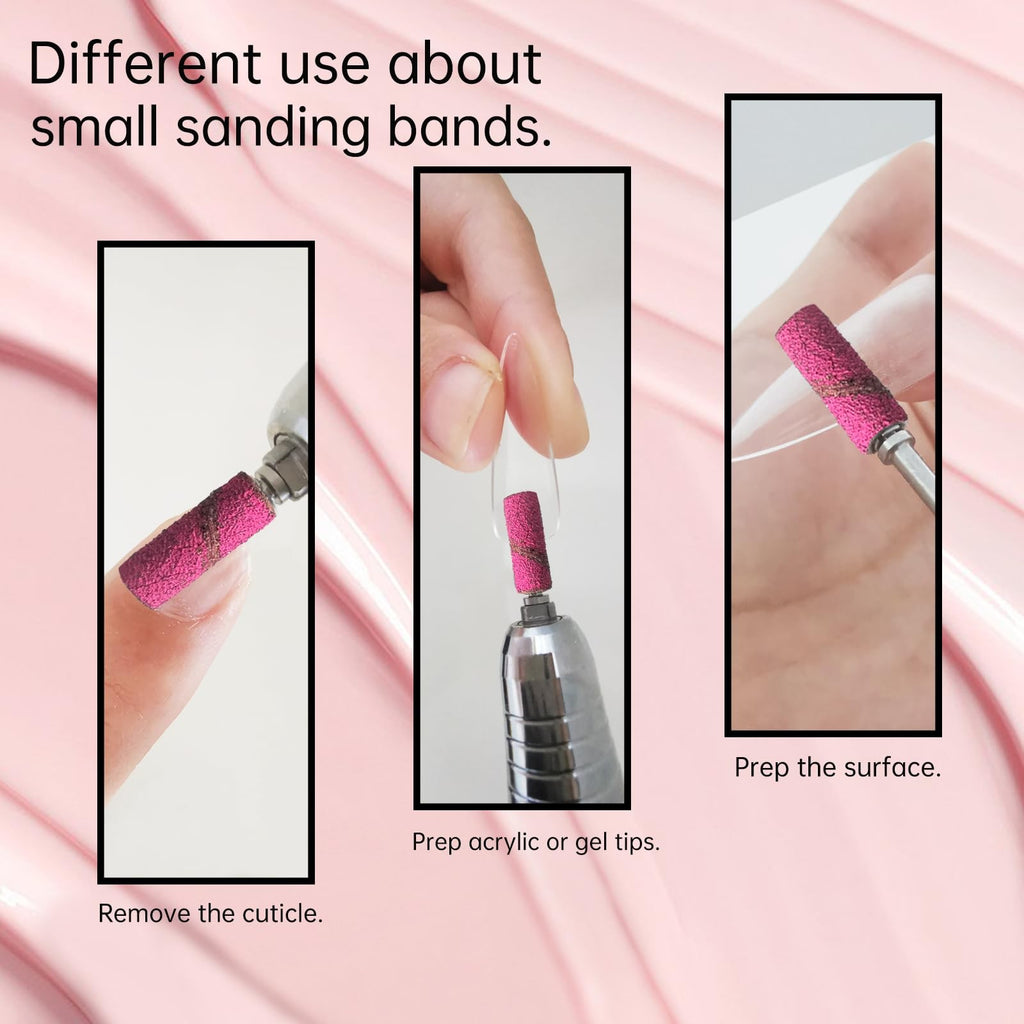 Professional Nail Drill Kit with Small Sanding Bands for Toenails and Pedicure