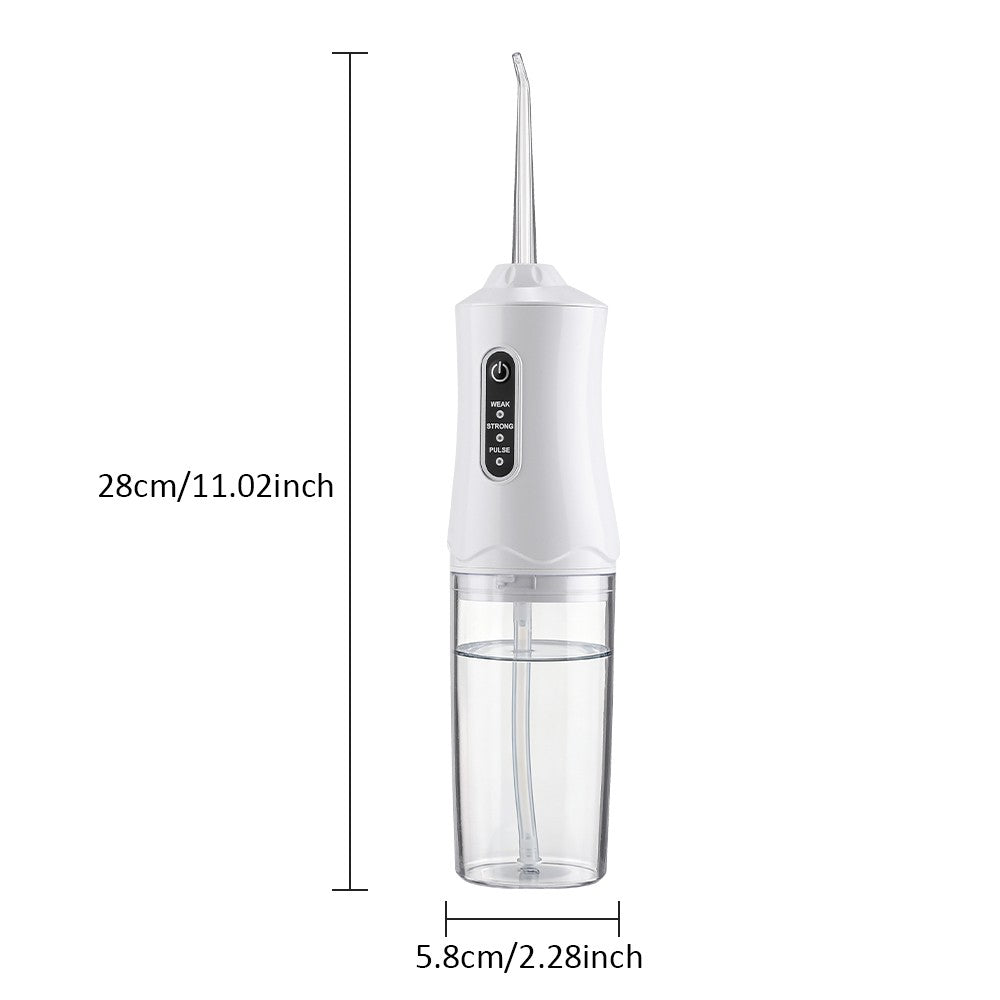 Cordless Water Flosser Oral Irrigator with 3 Modes & 4 Tips - Portable Dental Cleaner