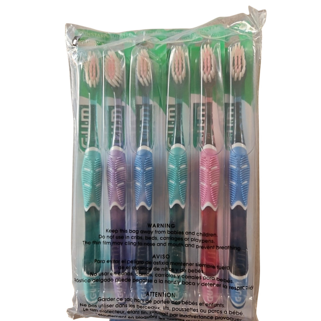 GUM Technique Deep Clean Toothbrush 12-Pack Compact Sensitive