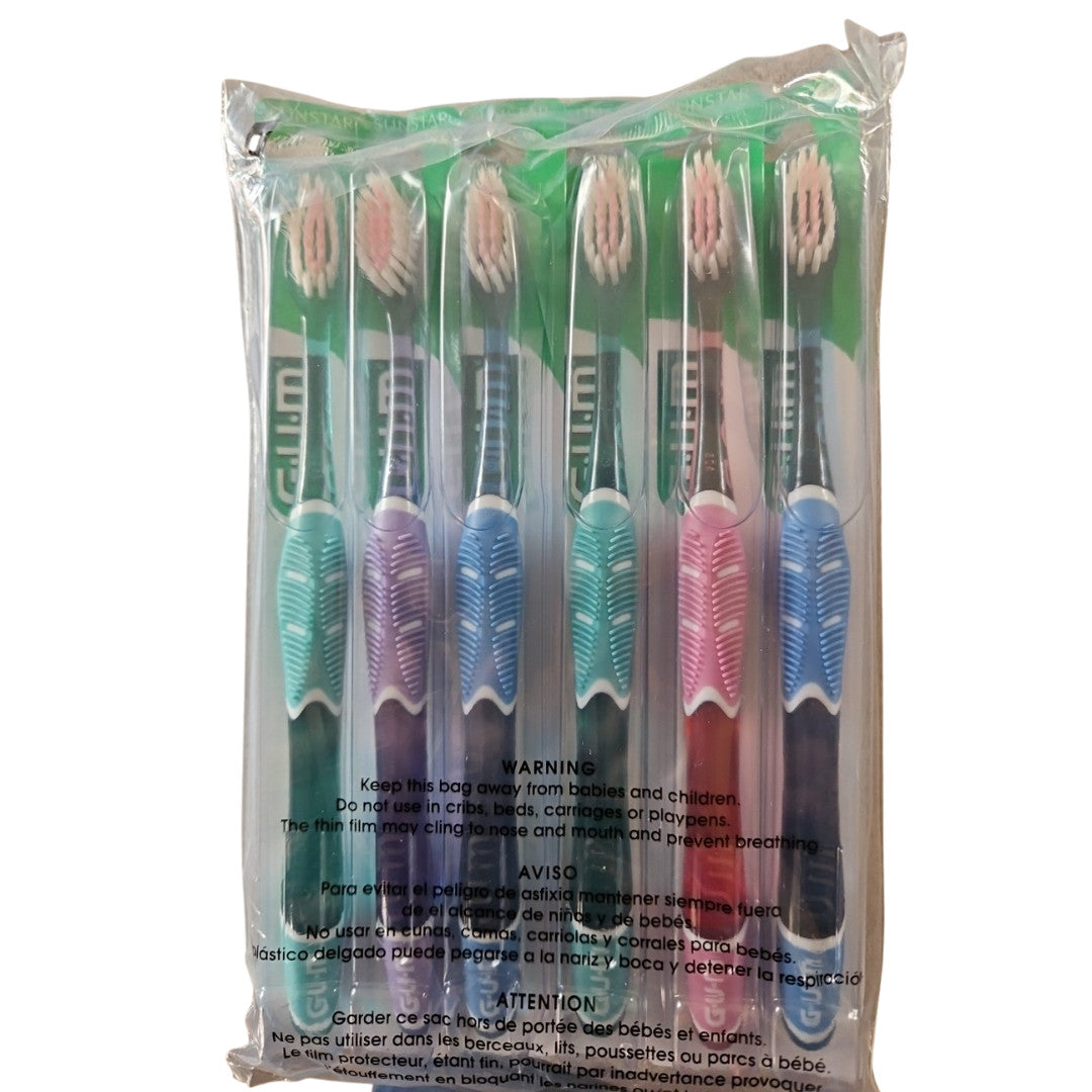 GUM Technique Deep Clean Toothbrush 12-Pack Compact Sensitive