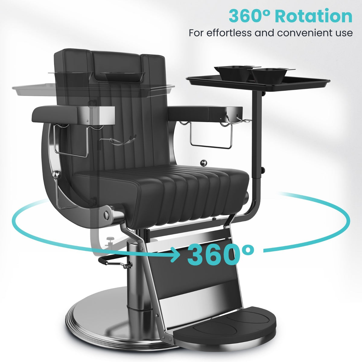 Adjustable 360° Rotation Salon Chair Tray for Hairdressing