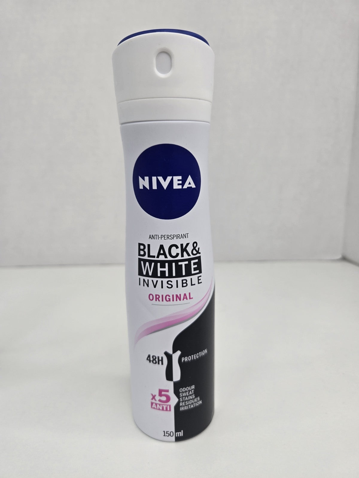 NIVEA Black & White Invisible Original Anti-Perspirant Spray 2 Pack 150ml