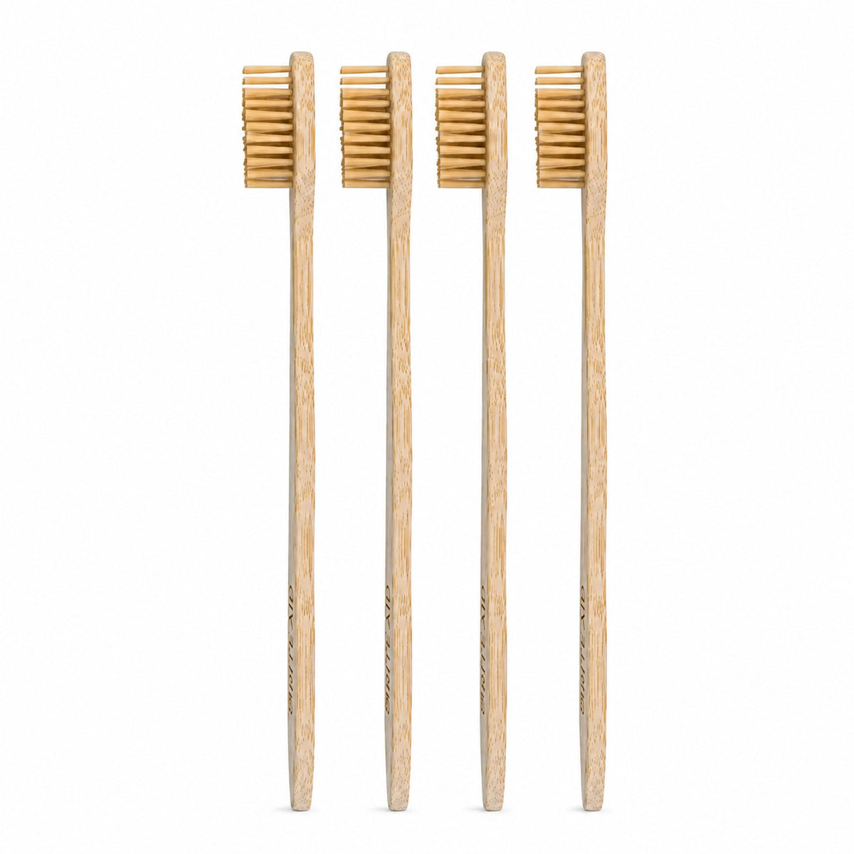 Bamboo Toothbrushes 4 Pack - Eco-Friendly Soft Bristle Adult Oral Care
