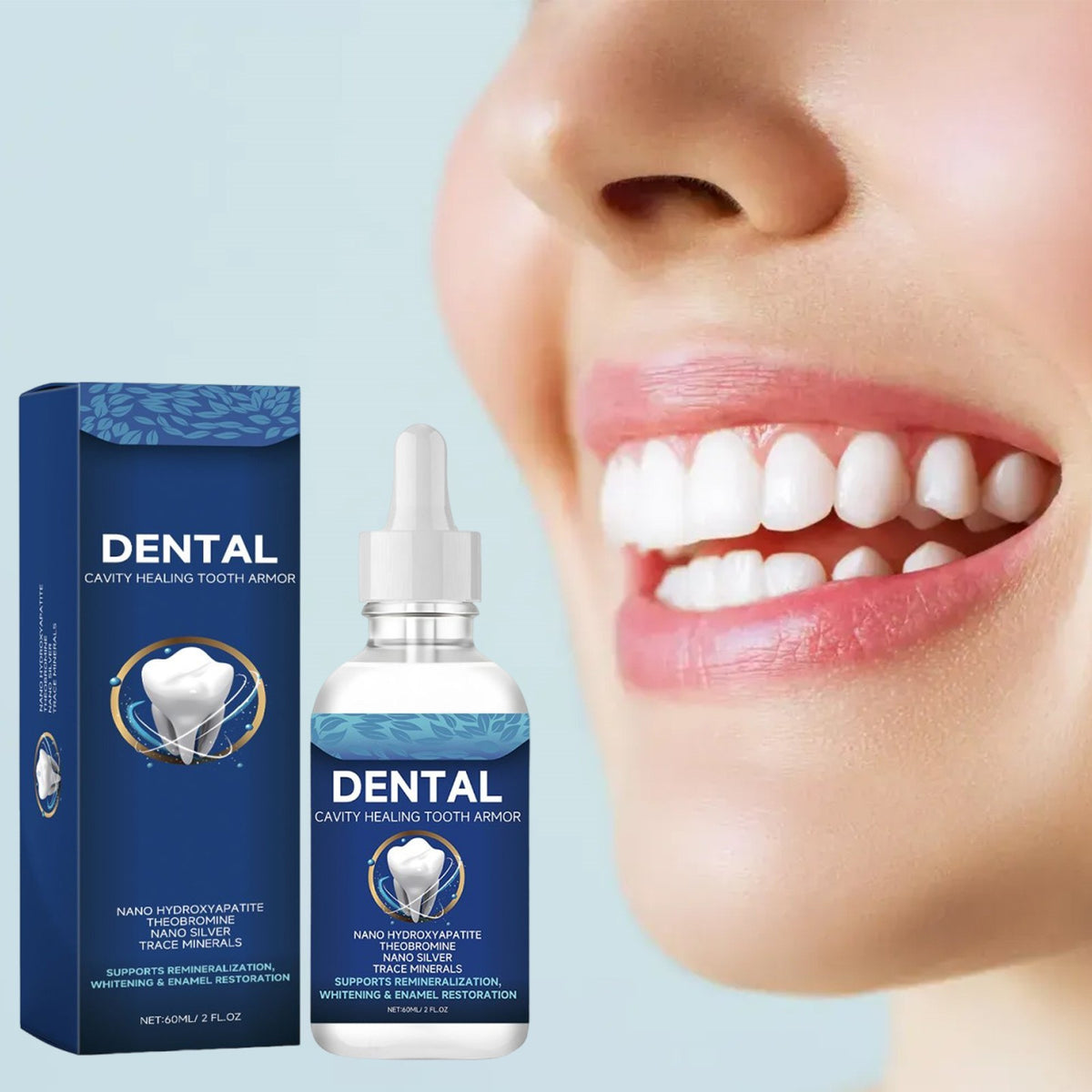 Dental Cavity Healing Tooth Care Solution 2 fl oz / 60ml - Gentle Oral Health Formula