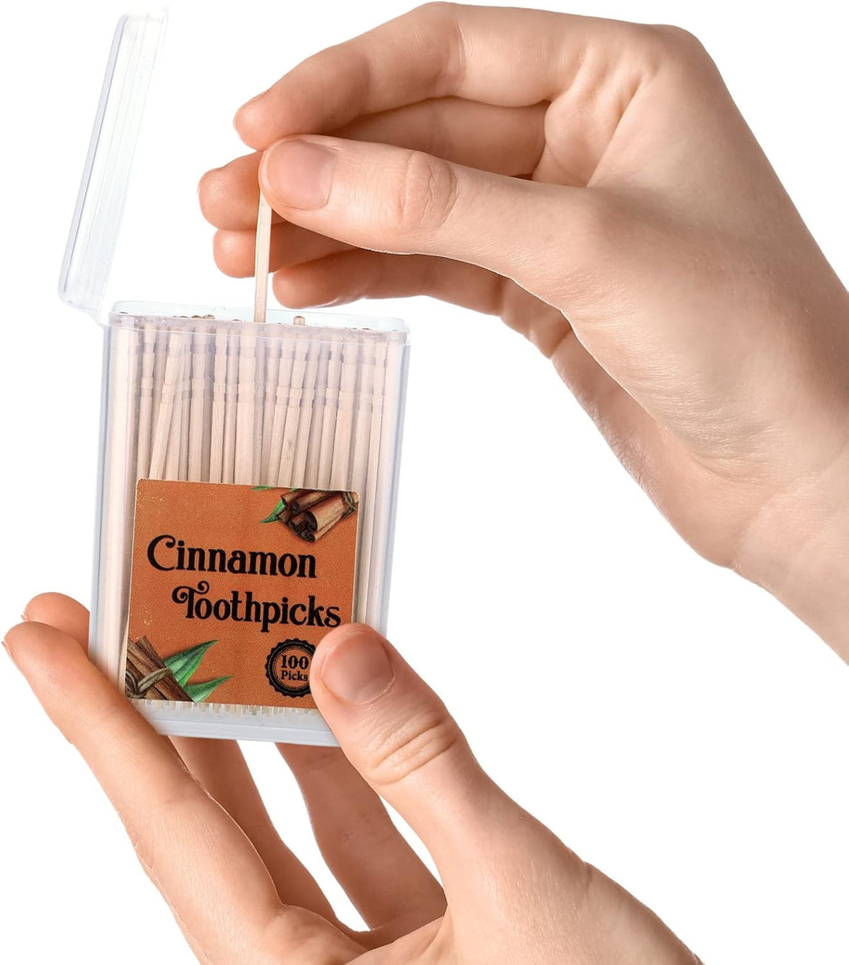400 Pcs Cinnamon Toothpicks with 4 Storage Boxes - Fresh Breath & Oral Care