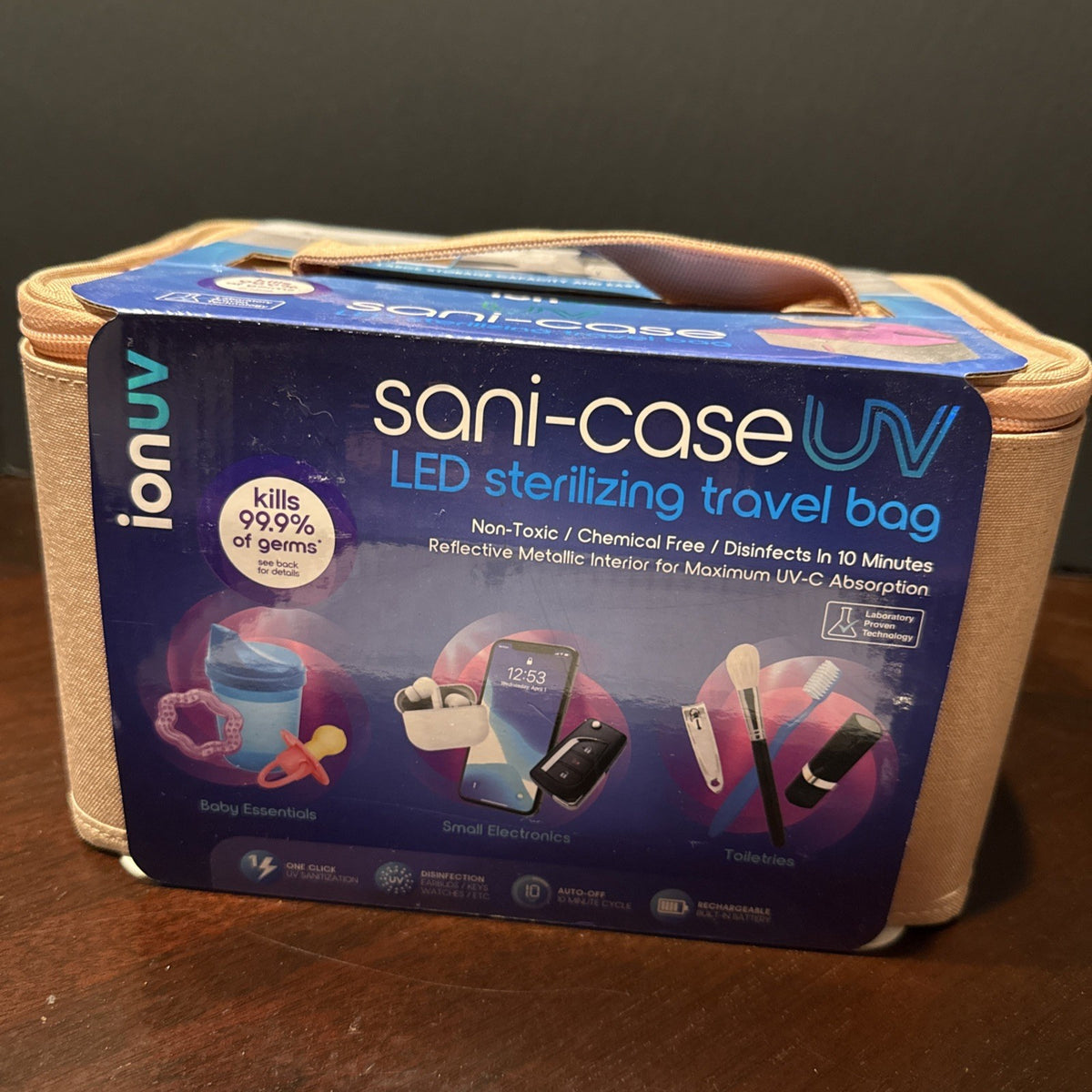 UV Sterilizing Travel Sanitizing Bag with Rechargeable Battery