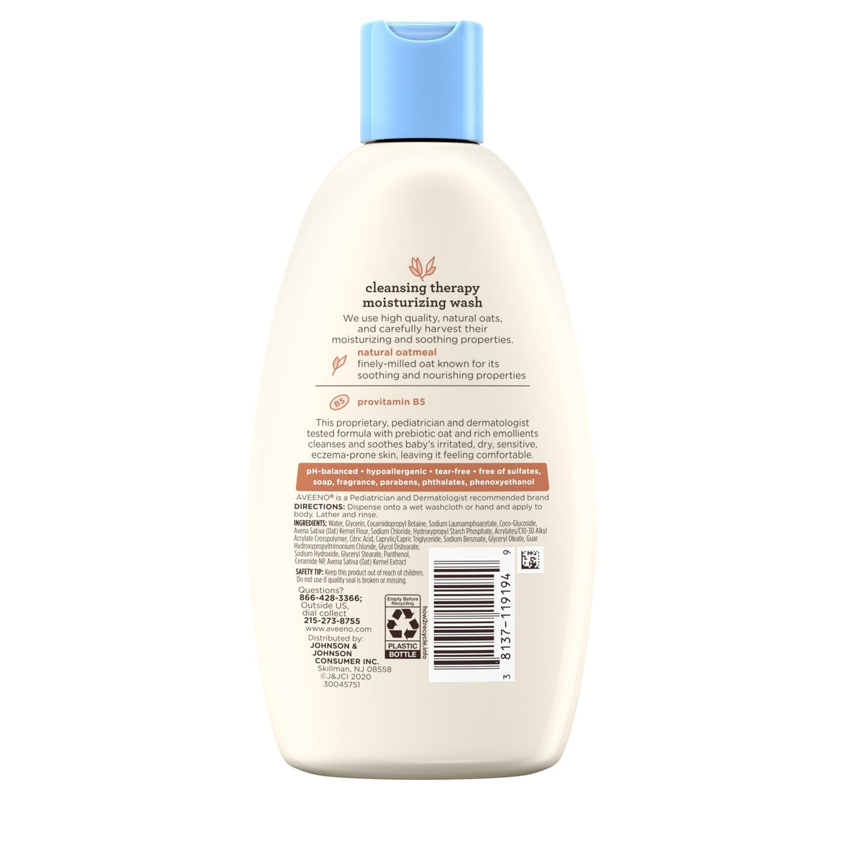 Aveeno Baby Moisturizing Body Wash for Sensitive Skin - 8 Oz