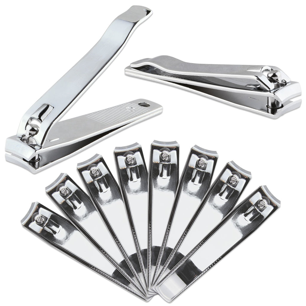 11-Piece Stainless Steel Toe Nail Clippers Set with Curved Edges - Professional Grooming Tools