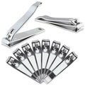 11-Piece Stainless Steel Toe Nail Clippers Set with Curved Edges - Professional Grooming Tools