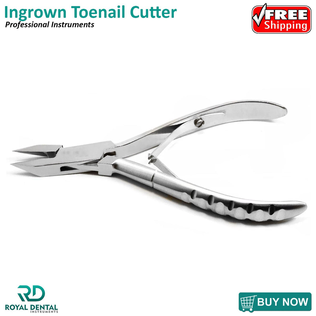 Stainless Steel Toe Nail Clipper for Ingrown and Thick Nails - Wide Jaw Cutter