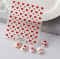 5D Nail Art Valentine Heart Sticker Set Self-Adhesive Embossed Decals for DIY Nails