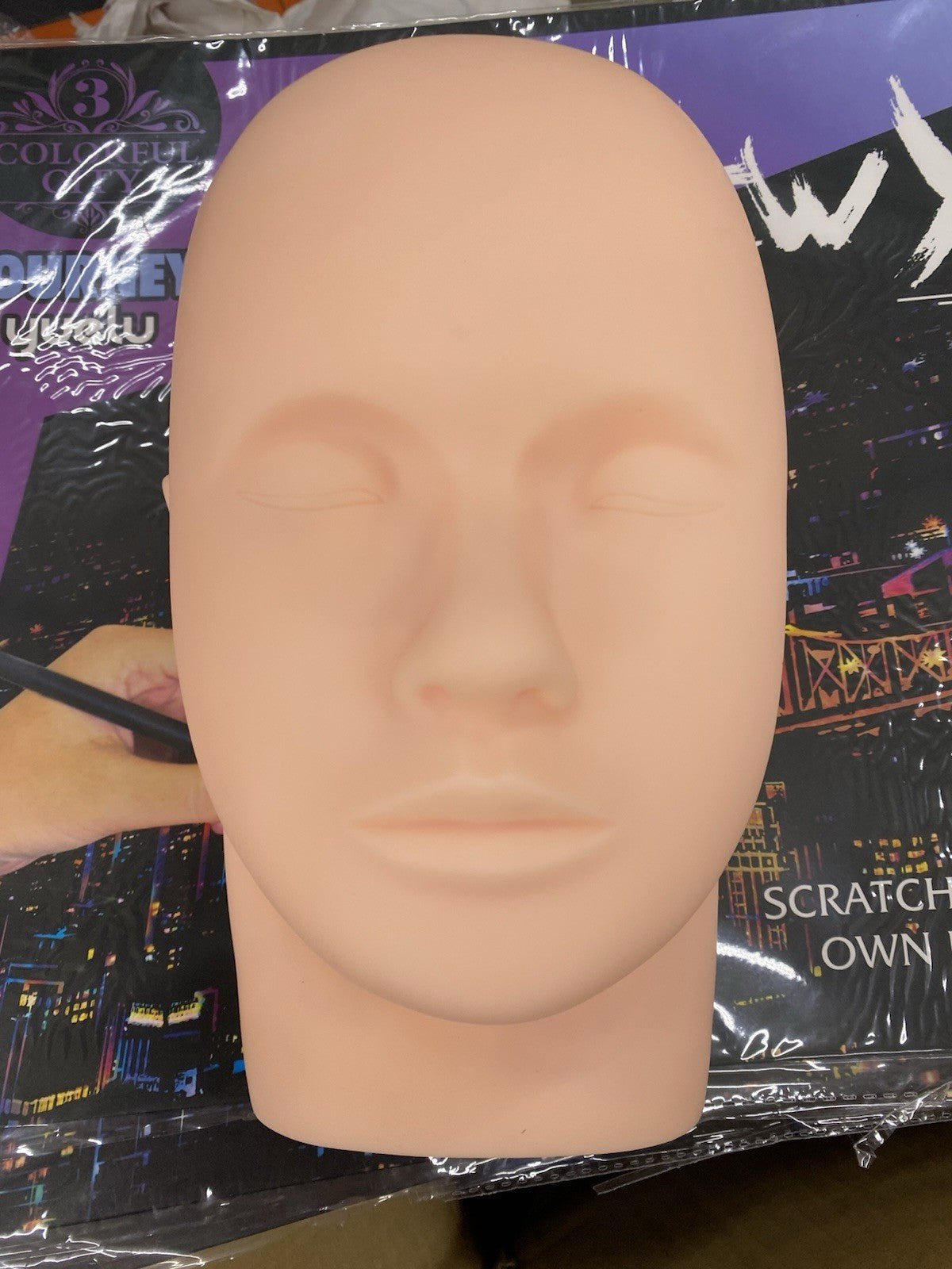 Soft Rubber Mannequin Head for Makeup Practice and Massage Training