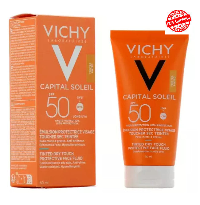 Vichy SPF 50 Tinted Mattifying BB Cream Face Fluid 50ml - 2 Pack