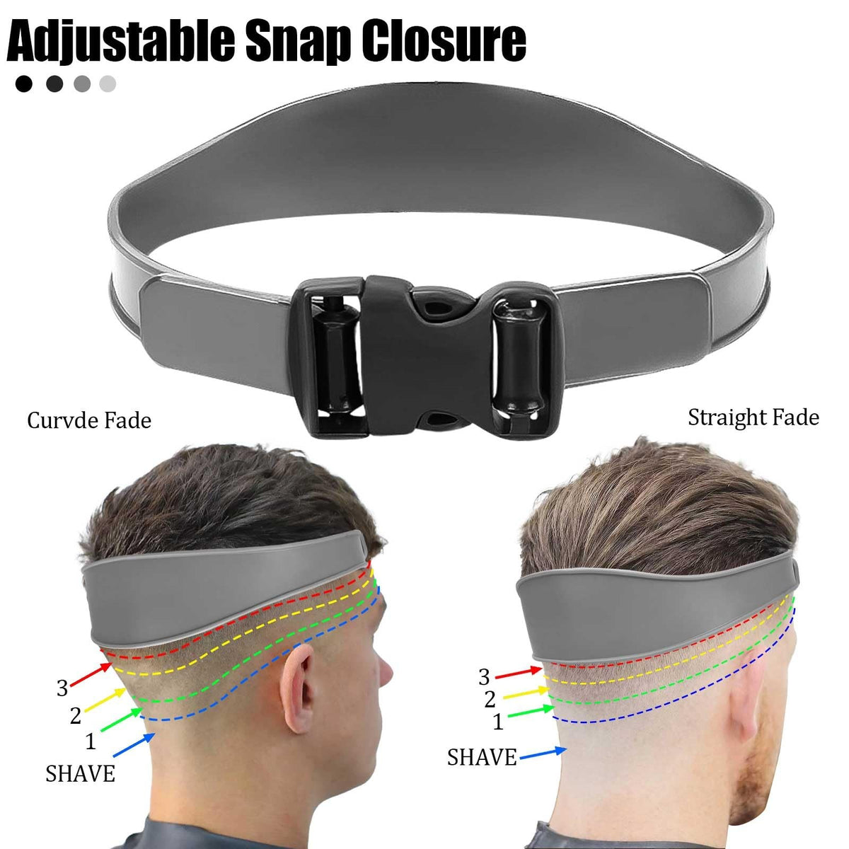 Adjustable Neckline Shaving Template for Self Haircut & Trimming