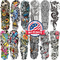 Waterproof 3D Arm Sleeve Temporary Tattoos for Adults – Long-Lasting, Water-Resistant